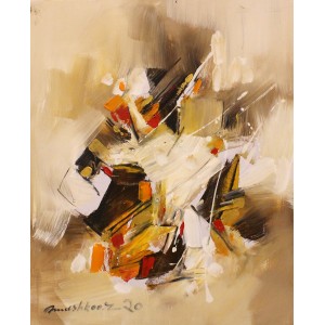 Mashkoor Raza, 24 x 30 Inch, Oil on Canvas, Abstract Painting, AC-MR-697